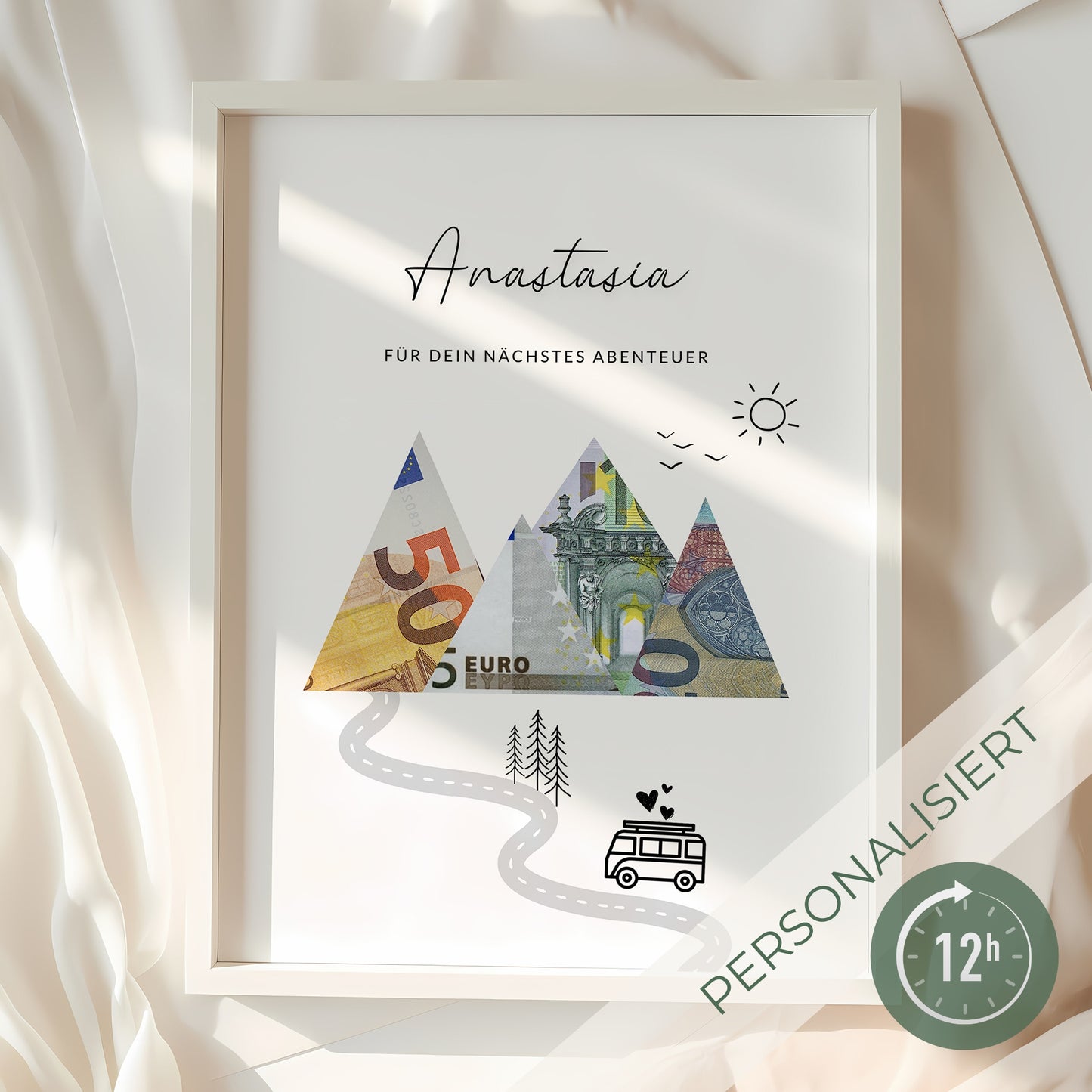 Geldgeschenk · Reise & Abenteuer · Für dein/euer nächstes Abenteuer (mit Namen)