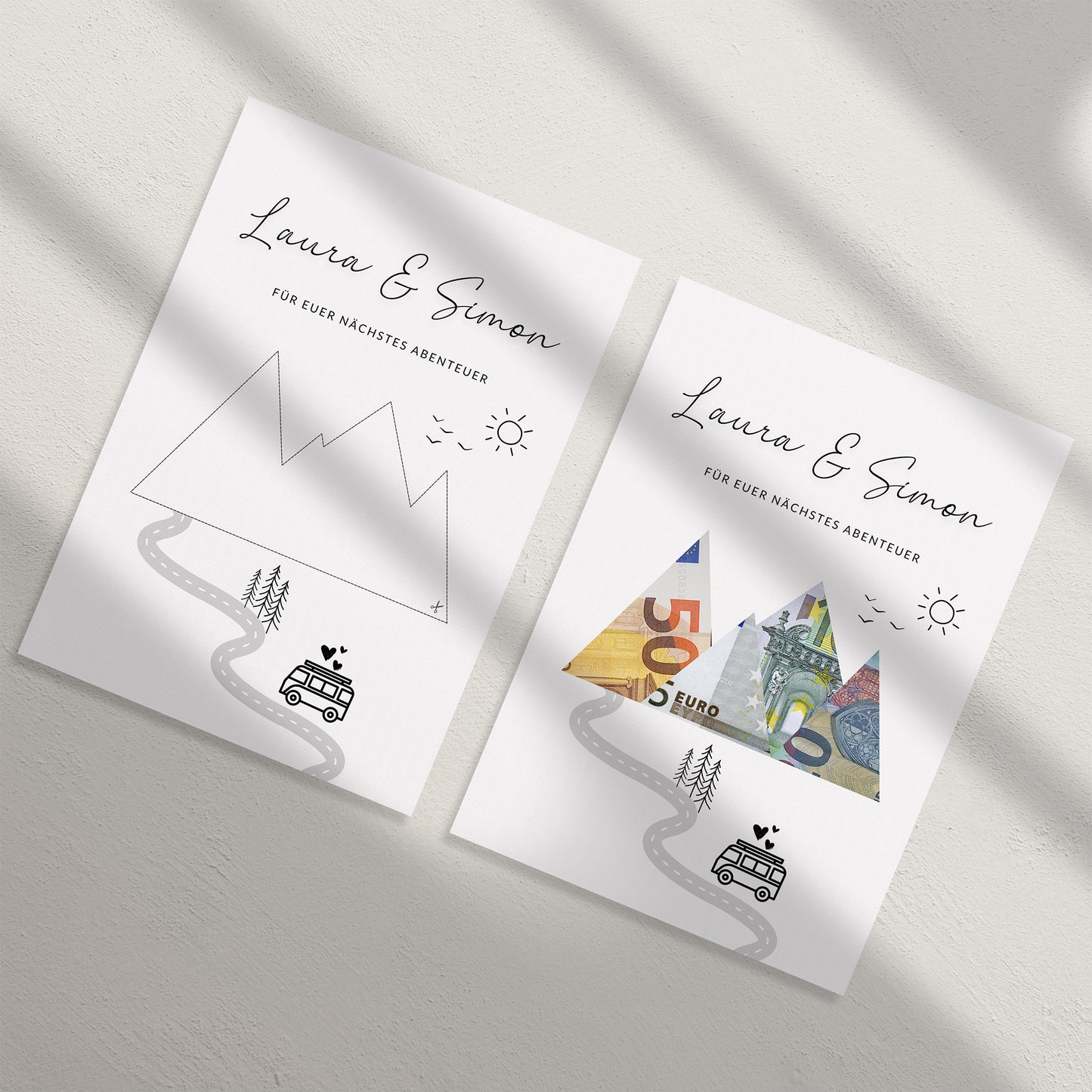 Geldgeschenk · Reise & Abenteuer · Für dein/euer nächstes Abenteuer (mit Namen)