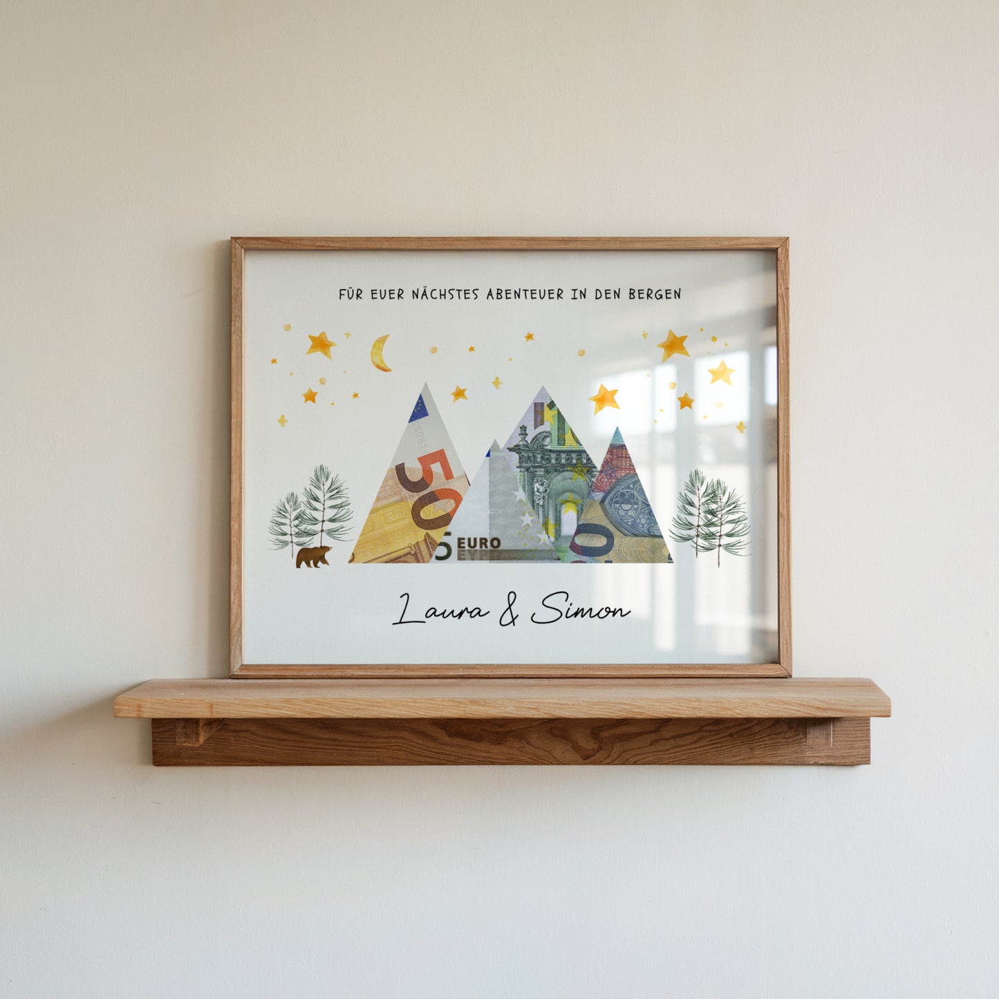 Geldgeschenk · Winter & Weihnachten · Abenteuer in den Bergen (mit Namen)