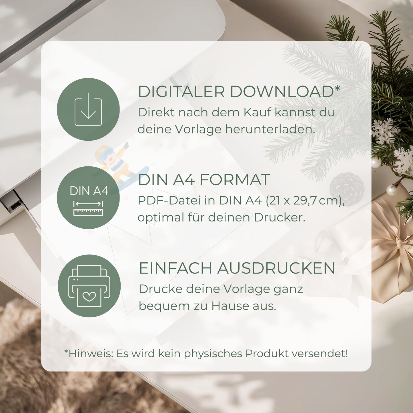 Geldgeschenk · Winter & Weihnachten · Snowboard · Ab auf die Piste