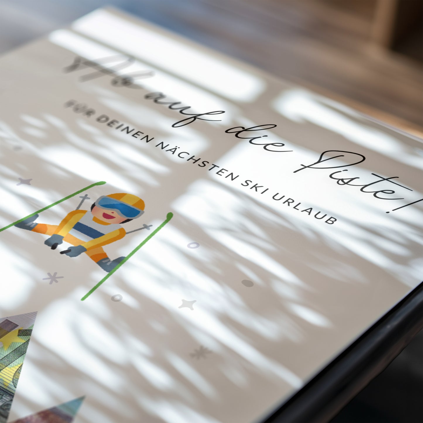 Geldgeschenk · Winter & Weihnachten · Ski · Ab auf die Piste