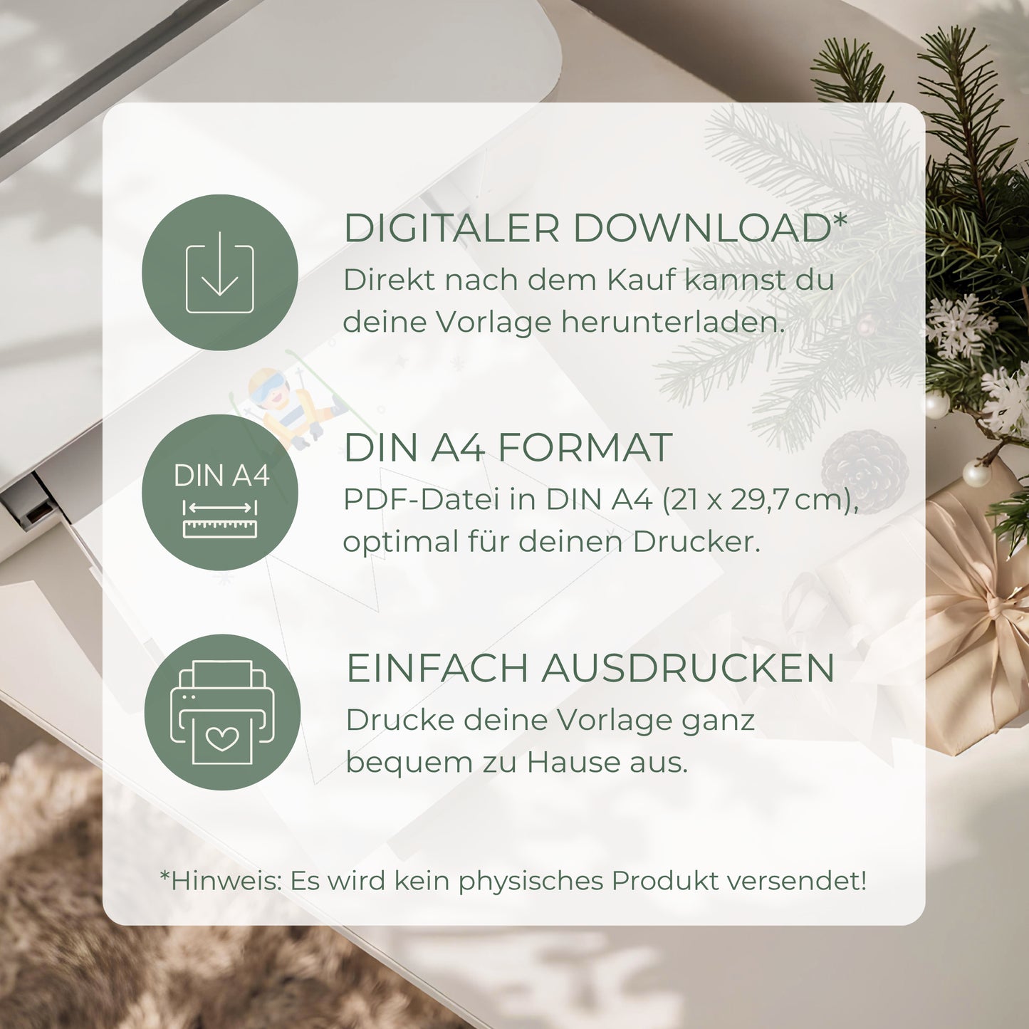 Geldgeschenk · Winter & Weihnachten · Ski · Ab auf die Piste