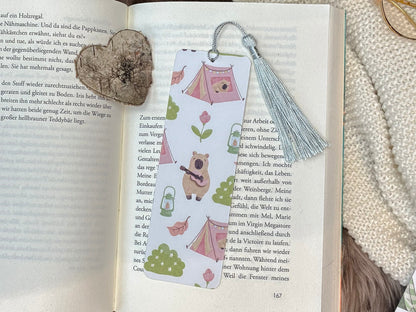 Capybara Lesezeichen Set – 4 Stück mit Quaste