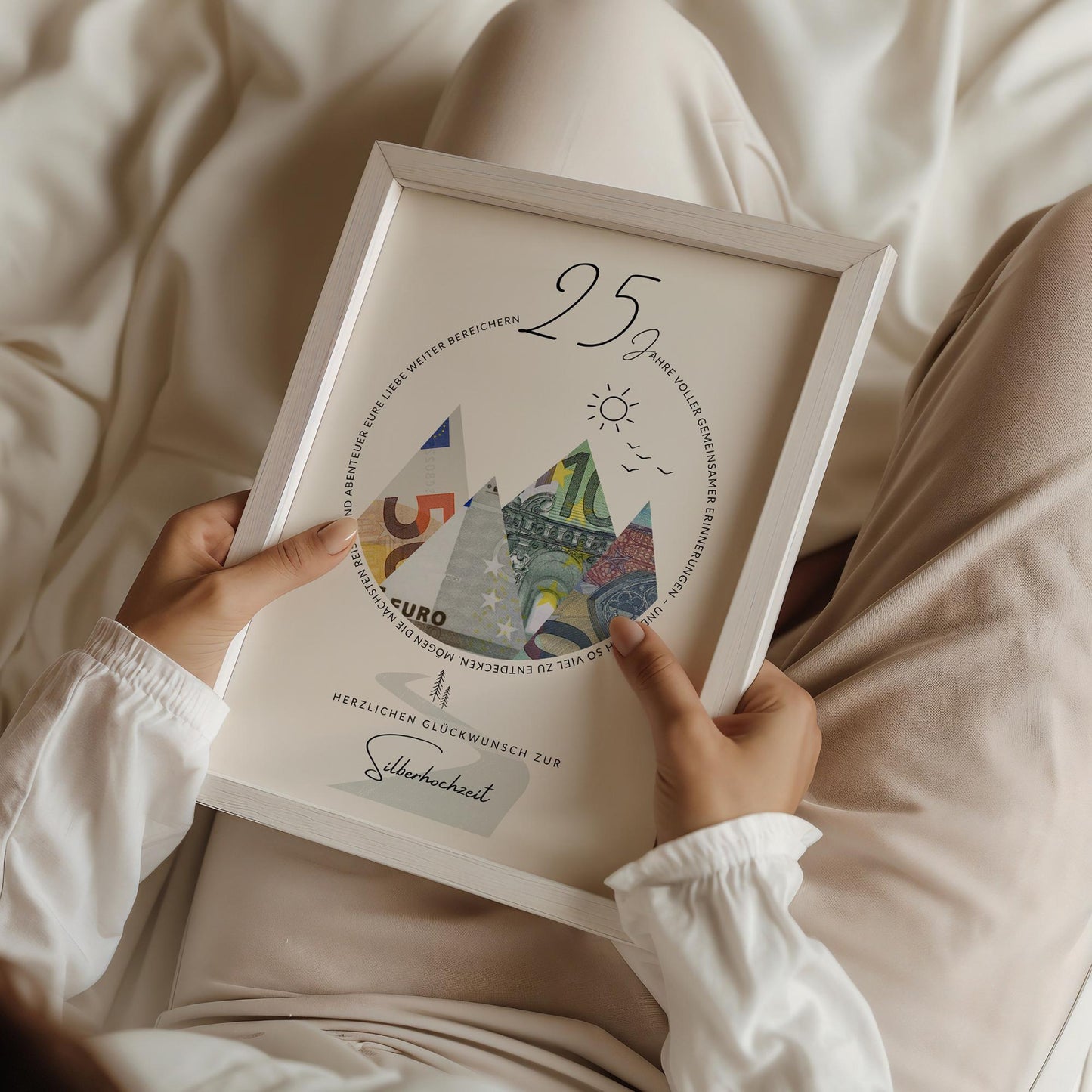 Geldgeschenk · Hochzeitsjubiläum · 25 Jahre Silberhochzeit