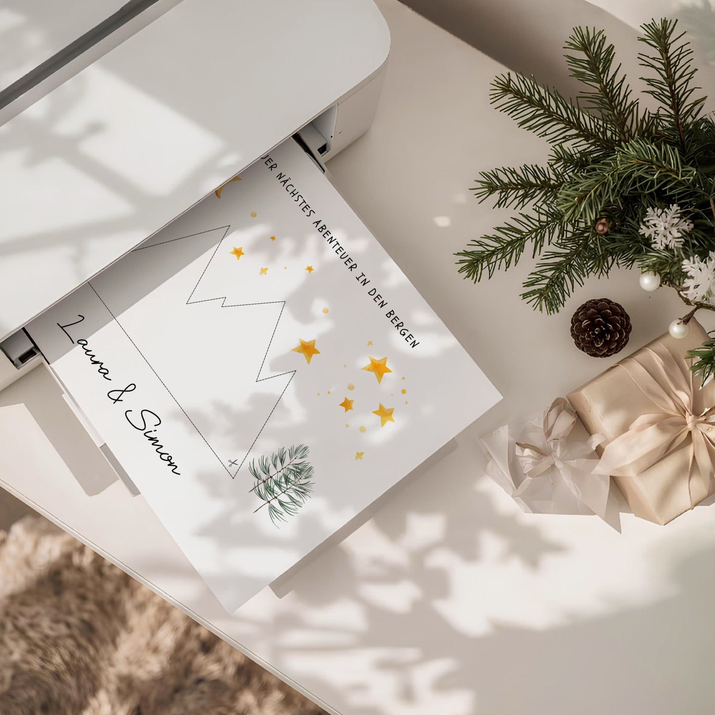Geldgeschenk · Winter & Weihnachten · Abenteuer in den Bergen (mit Namen)