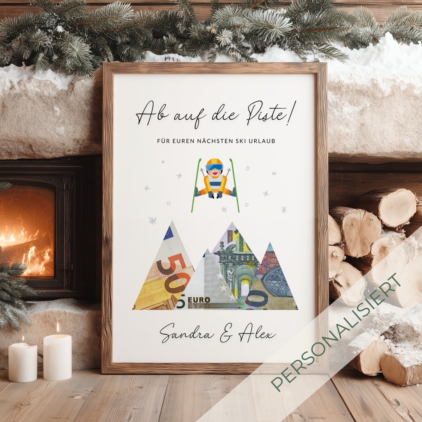 Geldgeschenk · Winter & Weihnachten · Ski · Ab auf die Piste