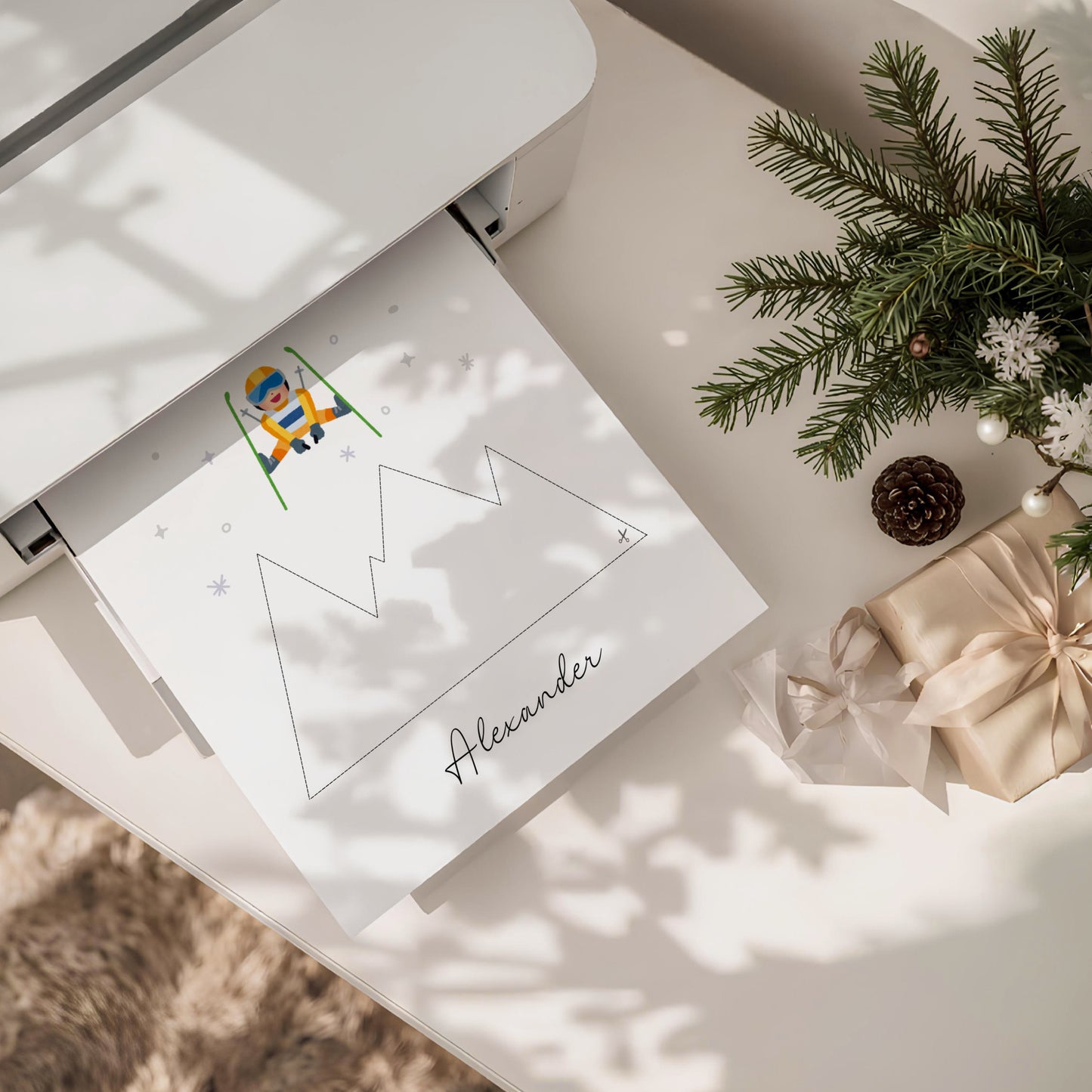 Geldgeschenk · Winter & Weihnachten · Ski · Ab auf die Piste (mit Namen)