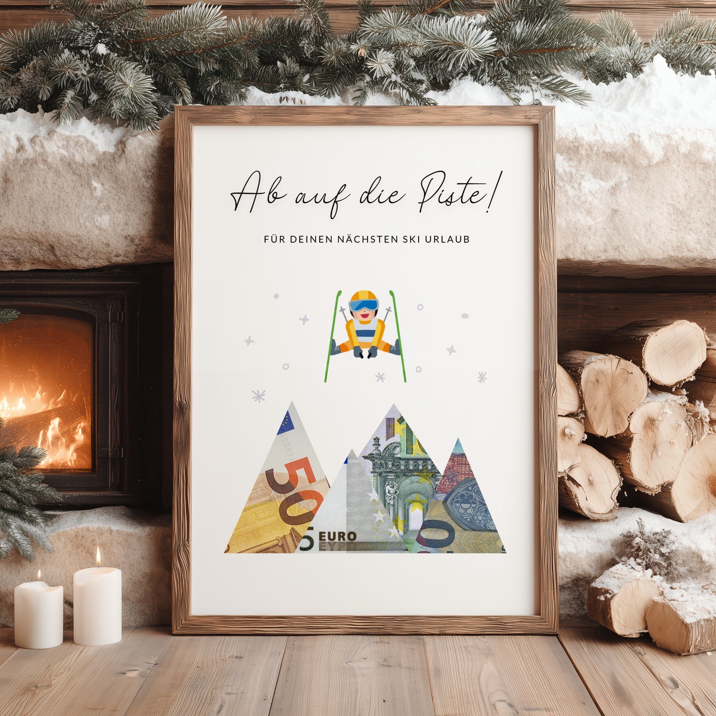 Geldgeschenk · Winter & Weihnachten · Ski · Ab auf die Piste
