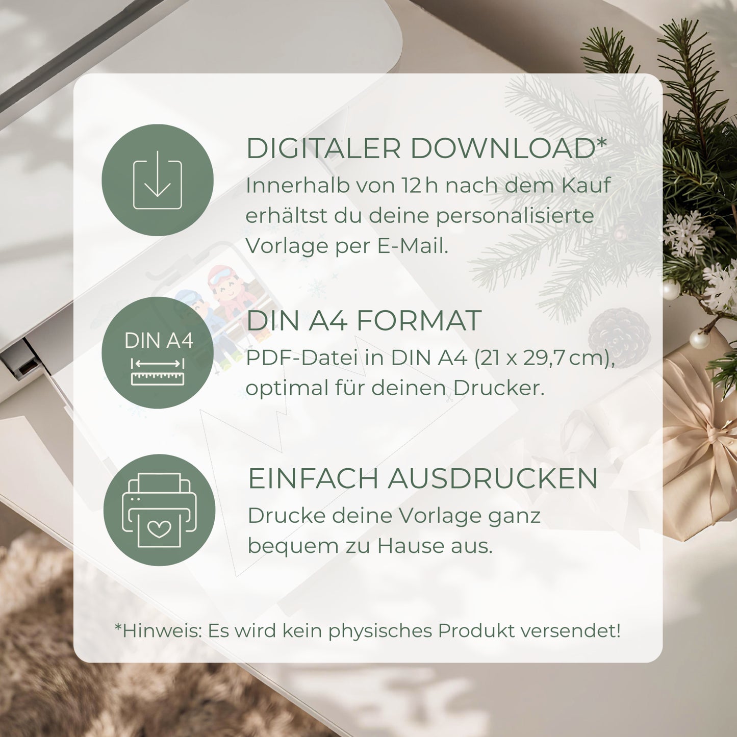 Geldgeschenk · Winter & Weihnachten · Für euren nächsten Ski Urlaub (mit Namen)