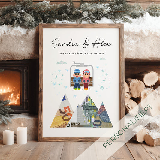 Geldgeschenk · Winter & Weihnachten · Für euren nächsten Ski Urlaub