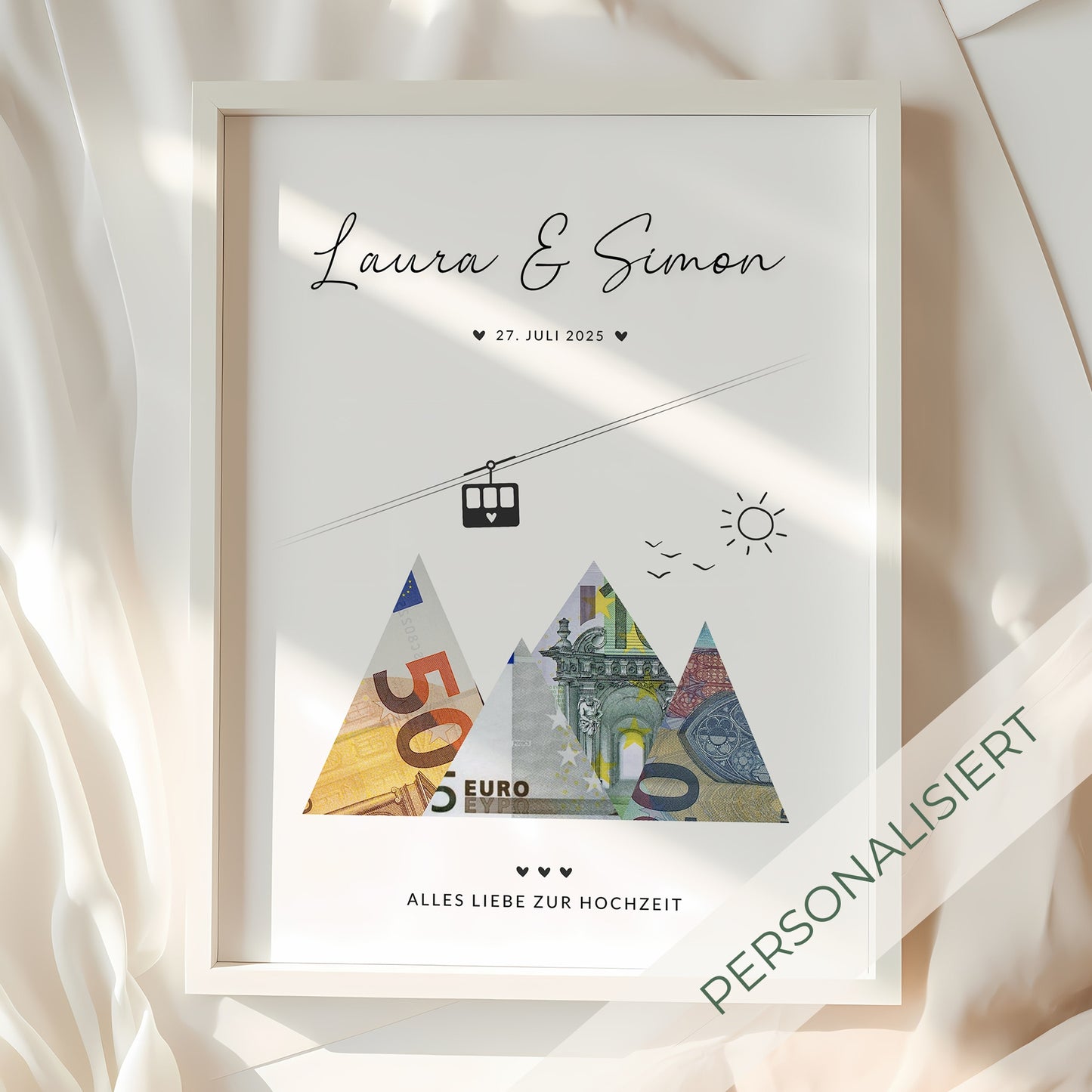 Geldgeschenk · Hochzeit · Bergbahn-Fahrt ins Glück
