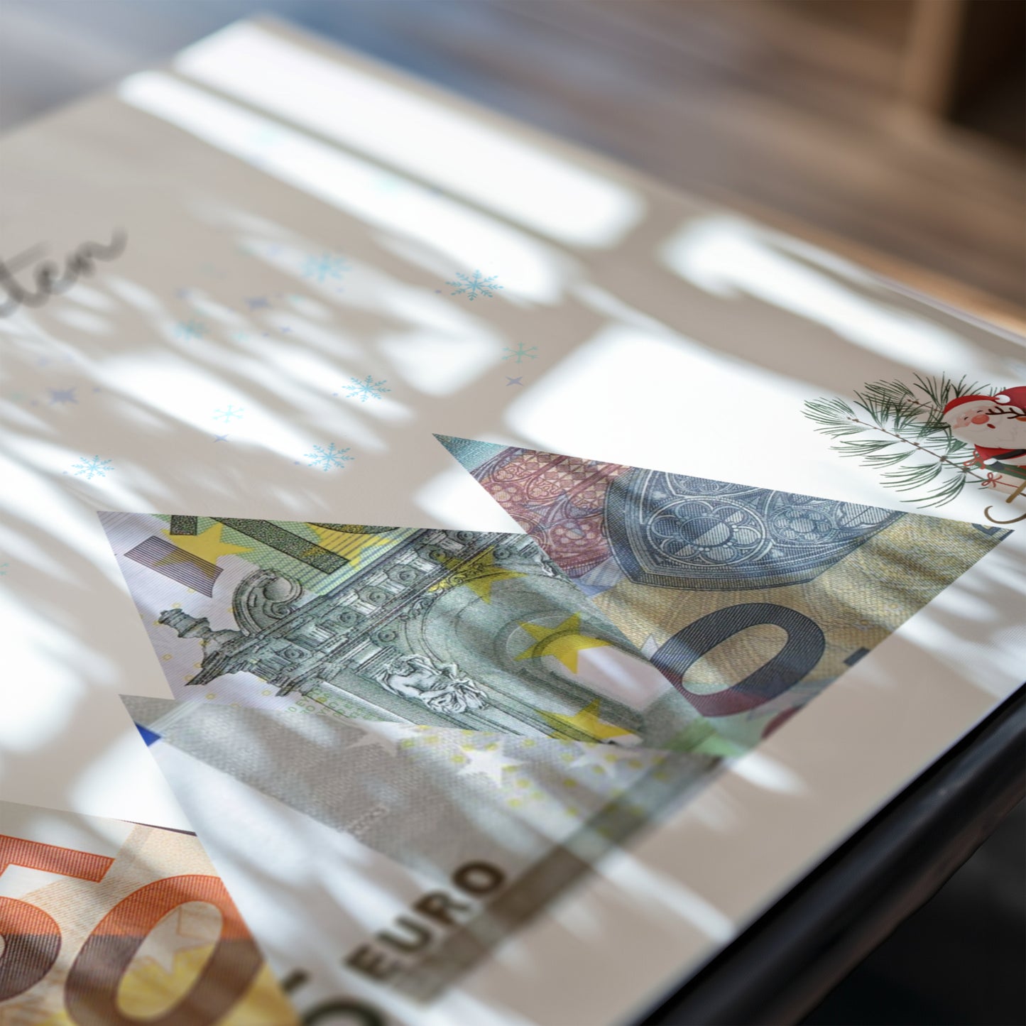 Geldgeschenk · Weihnachten · Frohe Weihnachten Schneeflocken