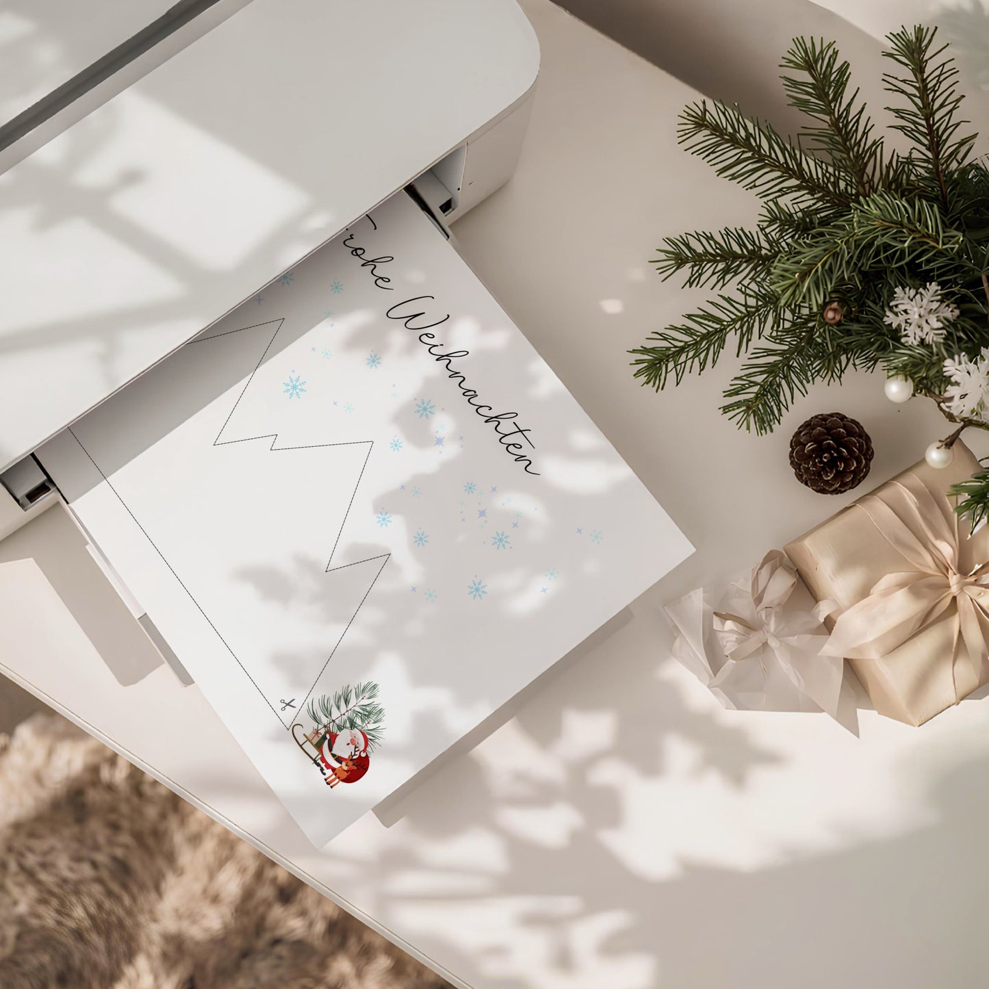 Geldgeschenk · Weihnachten · Frohe Weihnachten Schneeflocken