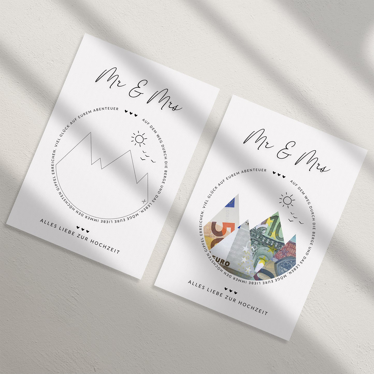 Geldgeschenk · Hochzeit · Mr & Mrs