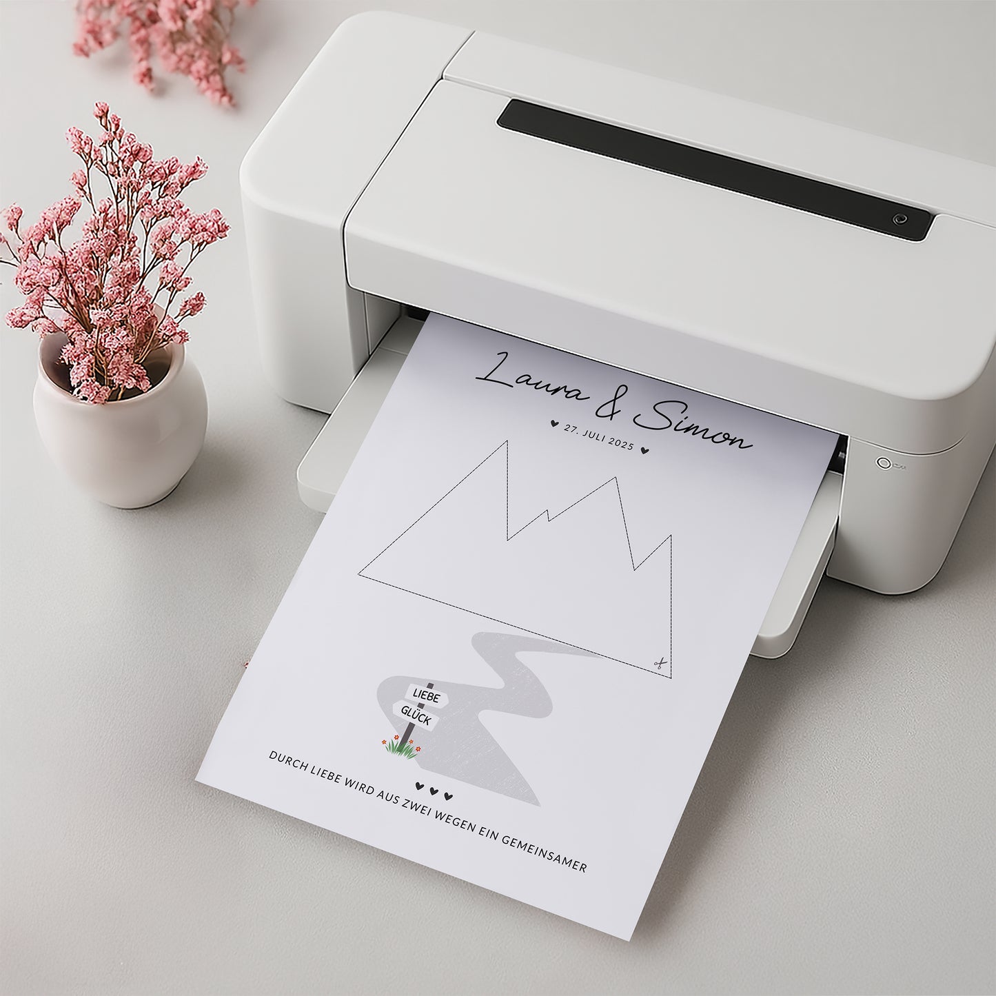 Geldgeschenk · Hochzeit · Wanderpfad Glück & Liebe (mit Namen & Datum)