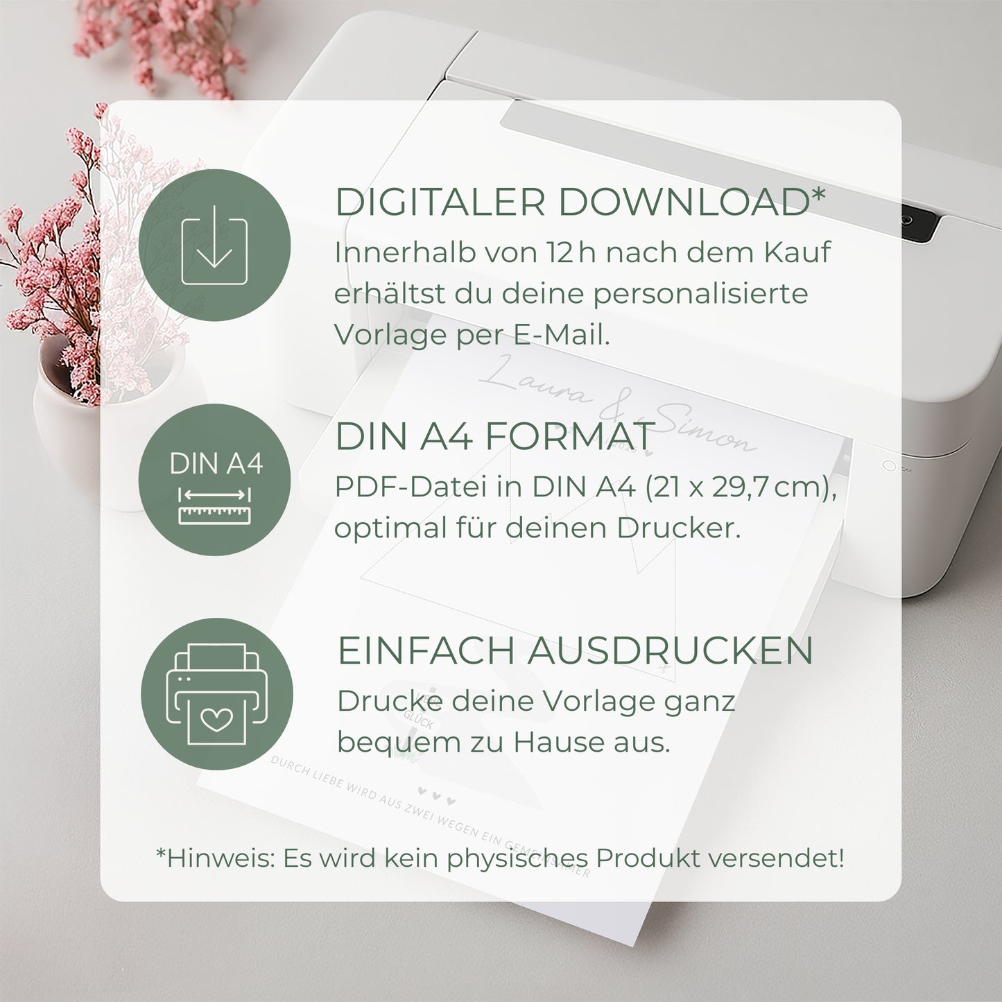 Geldgeschenk · Hochzeit · Wanderpfad Glück & Liebe (mit Namen & Datum)