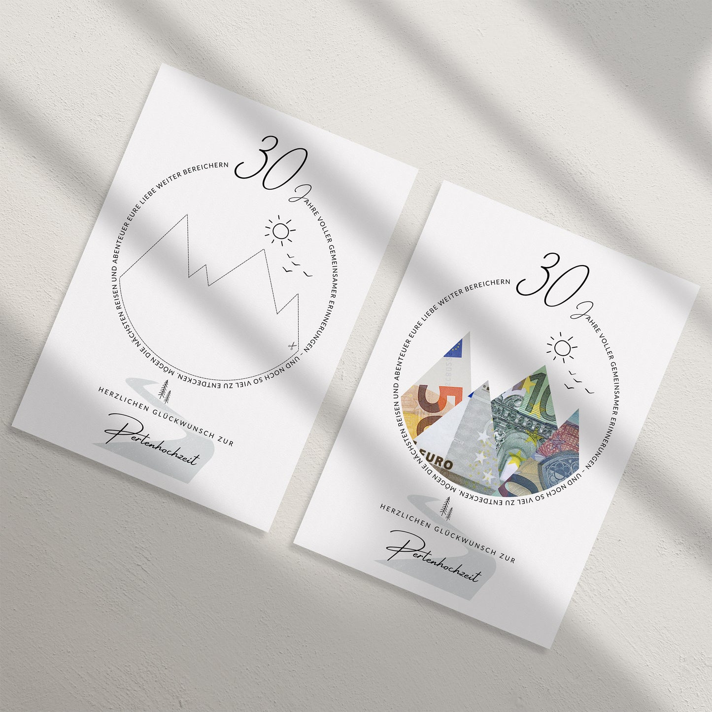 Geldgeschenk · Hochzeitsjubiläum · 30 Jahre Perlenhochzeit