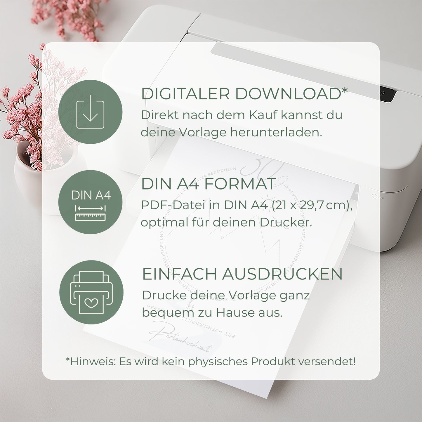 Geldgeschenk · Hochzeitsjubiläum · 30 Jahre Perlenhochzeit