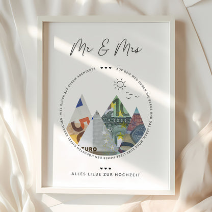 Geldgeschenk · Hochzeit · Mr & Mrs