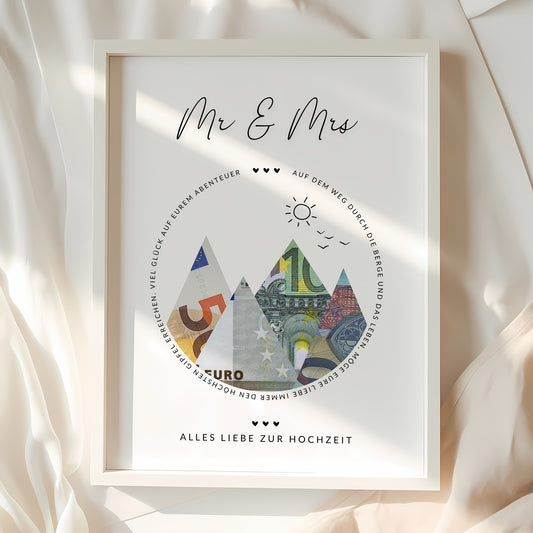 Geldgeschenk · Hochzeit · Mr & Mrs