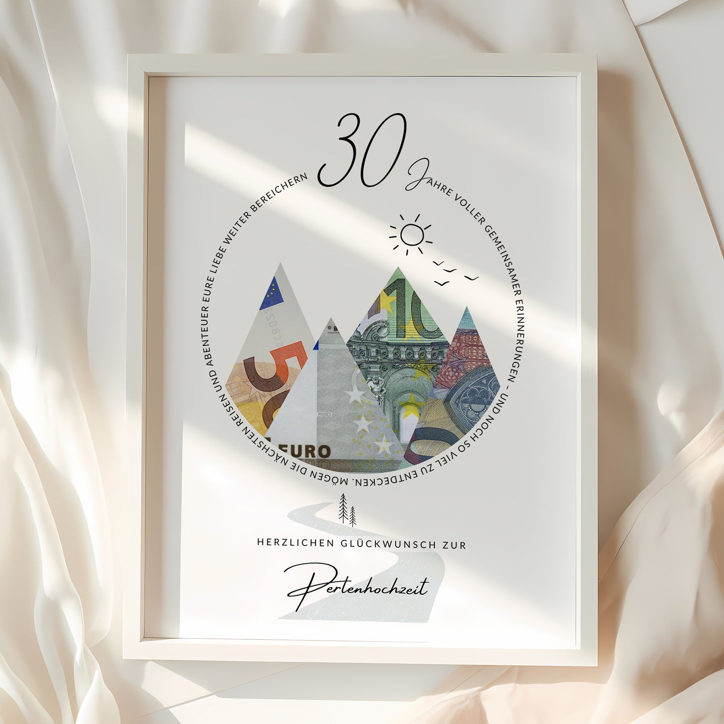 Geldgeschenk · Hochzeitsjubiläum · 30 Jahre Perlenhochzeit