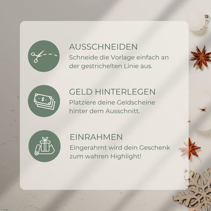 Geldgeschenk · Winter & Weihnachten · Ski · Ab auf die Piste