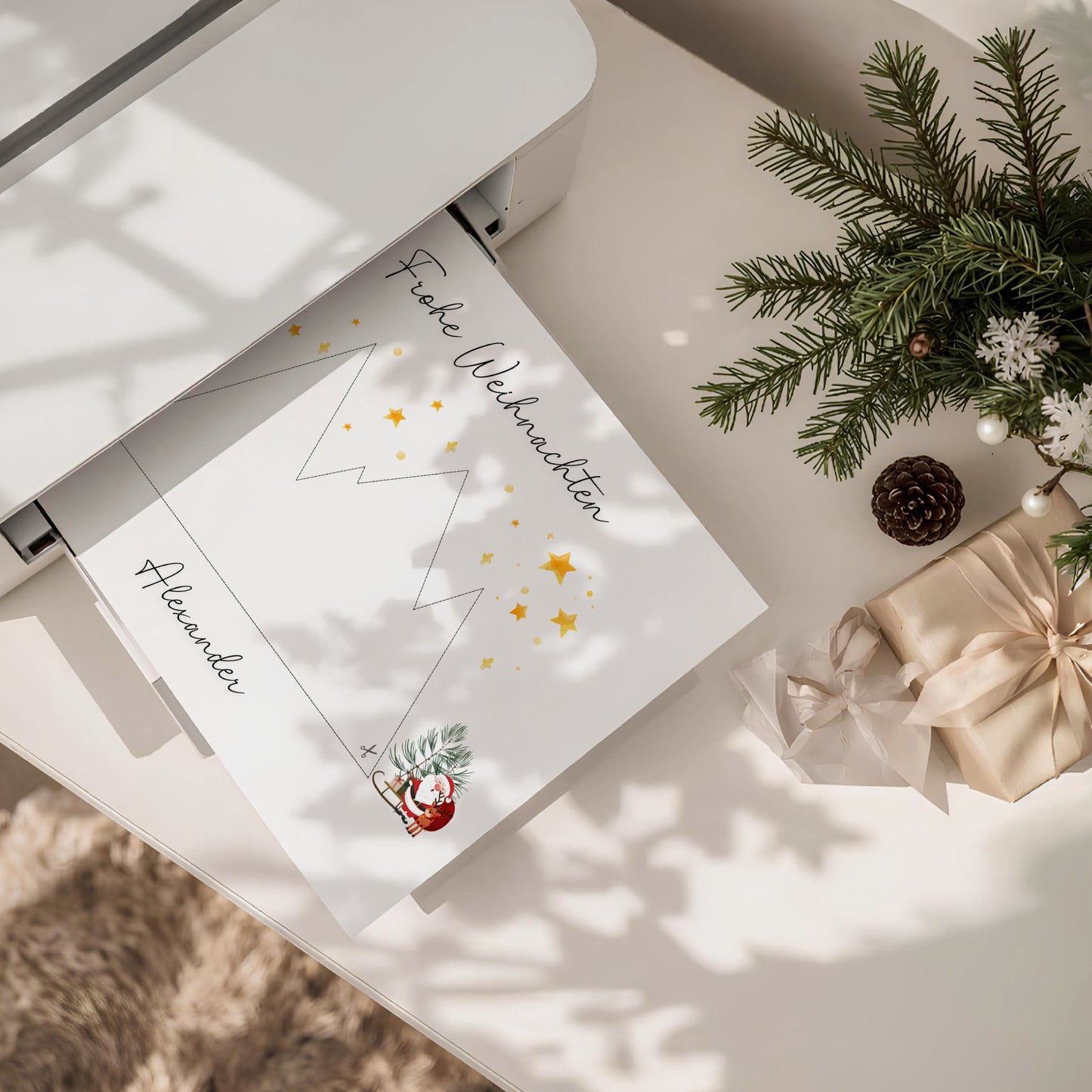 Geldgeschenk · Weihnachten · Frohe Weihnachten Sterne (mit Namen)