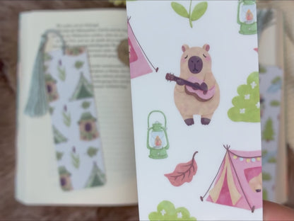 Capybara Lesezeichen Set – 4 Stück mit Quaste